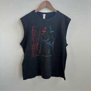 Vintage Foreigner tour 1985 sleeveless rock t-shirt